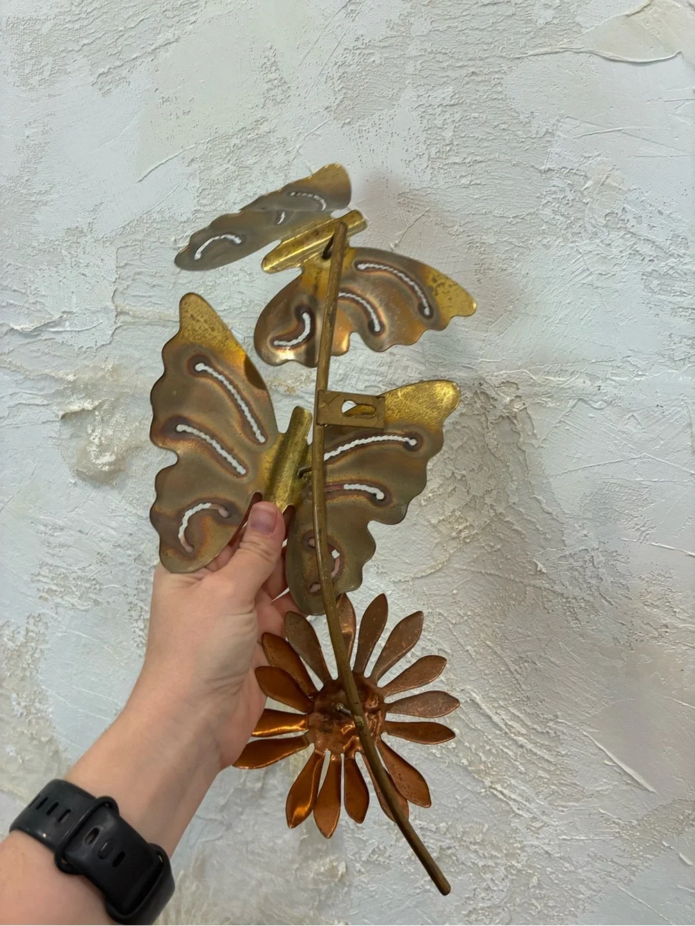 Vintage Mid Century Modern Metal Butterfly Wall Decor